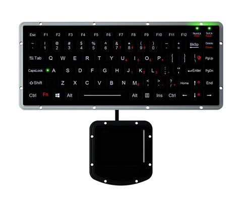 Compacto teclado robusto IP65 Touchpad selado com 2 botões do mouse Backlight teclado Chiclet