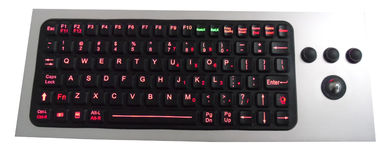 o teclado militar vermelho com PS/2, conexão da categoria da borracha de silicone de 86 chaves de USB cabografa