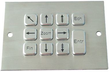 O CE, FCC, ROHS 11 fecha o teclado impermeável industrial do metal com relação PS/2